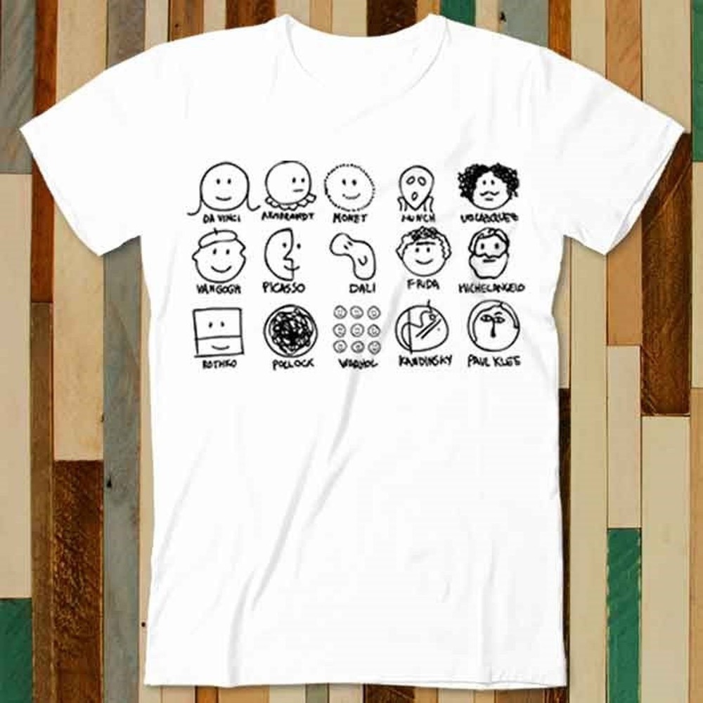 All Famous Artists Frida Dali Picasso Van Gogh Da Vinci Monet T Shirt